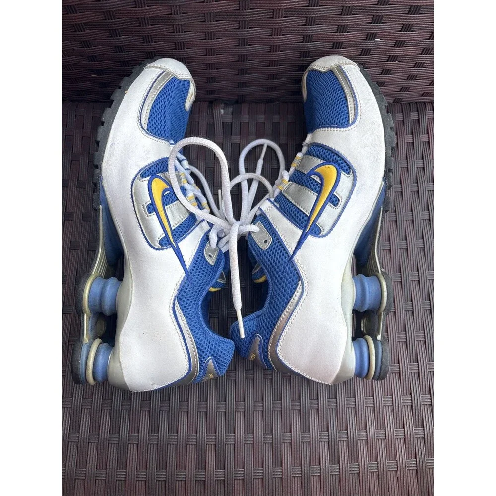 Nike Shox Remix II Girls Sz 7Y #318448-471 Blue, White& Yellow Running Athletic